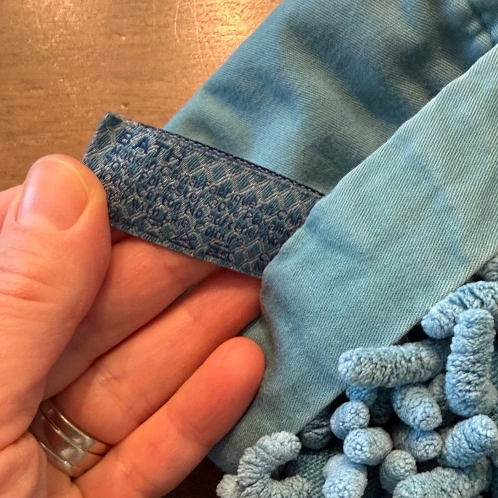 Norwex Chenille Teal Hand Towel used master kids bathroom kitchen bath